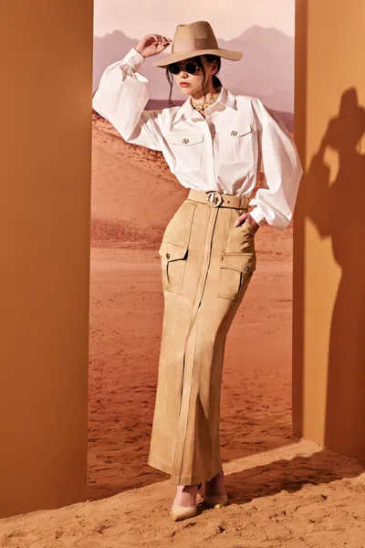 Tony Ward Poplin Shirt With Skirt In Multi