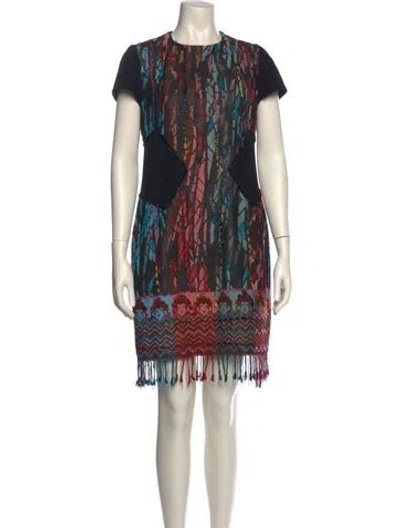 Pre-owned Tony Ward Printed Mini Dress In Multi