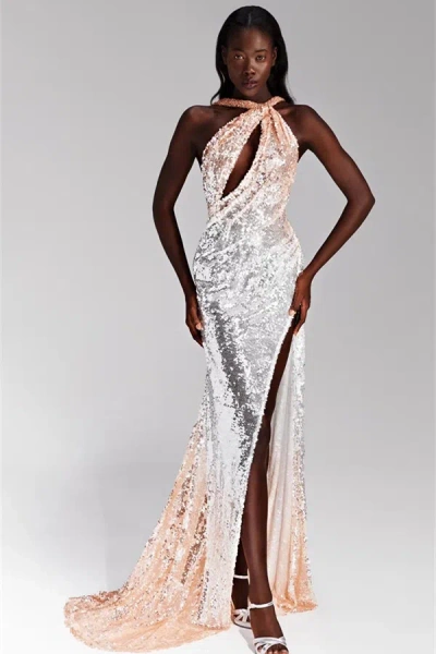 Tony Ward Sequined Sleeveless Dress In Multi