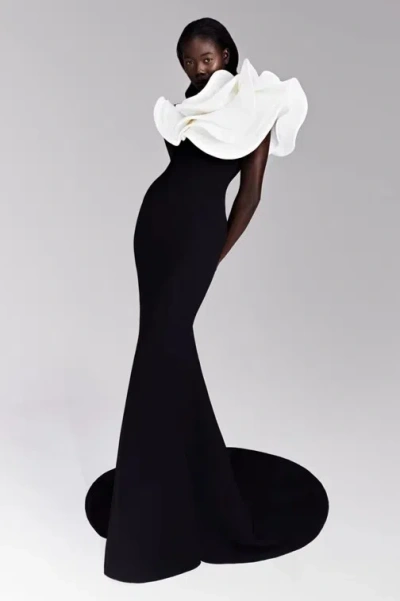Tony Ward Sleek Mermaid Gown In Multi