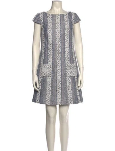 Pre-owned Tony Ward Striped Mini Dress In Multi