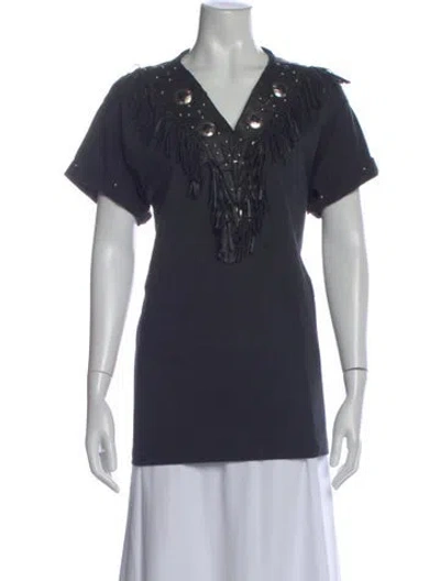 Pre-owned Tony Ward V-neck Short Sleeve T-shirt In Gray