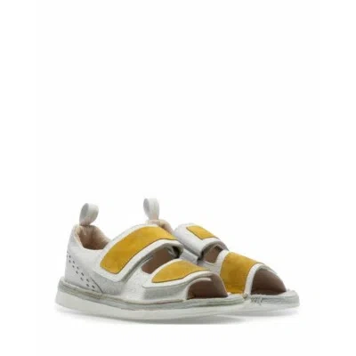 Pre-owned Tony Women's Sandals Shoes Moma 1gs106  White Manda Suede In Yellow
