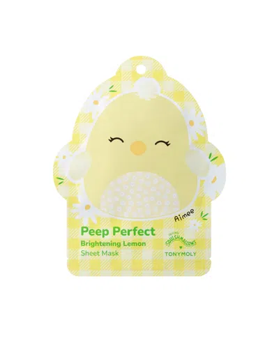 Tonymoly Aimee Peep Perfect Brightening Lemon Mask, 0.71 Oz. In Transparent