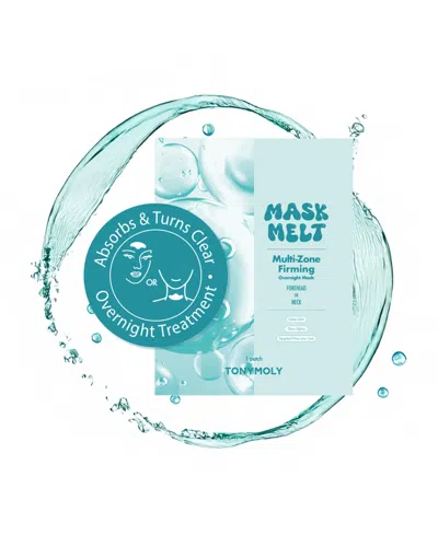 Tonymoly Mask Melt Multi-zone Forehead + Neck Overnight Mask, 0.08 Oz. In Transparent