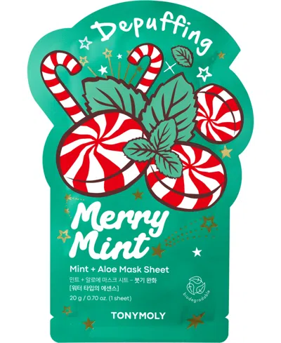 Tonymoly Merry Mint Sheet Mask, 0.7 Oz. In Transparent