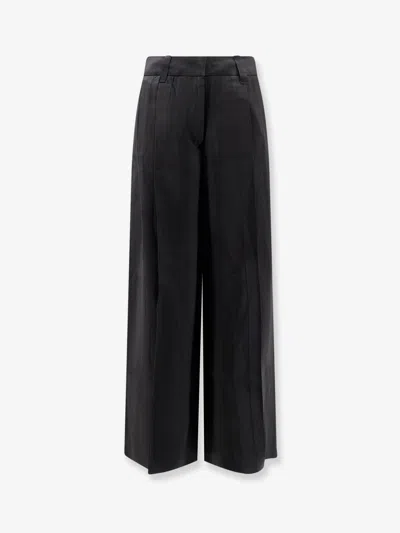 Tonywack Airy Rayon Trousers In Black