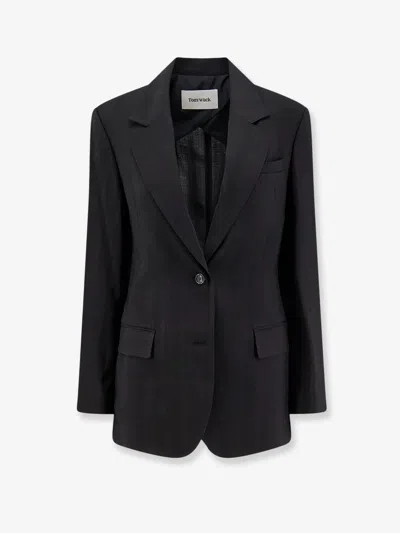 Tonywack Airy Tailored Rayon Blazer In Black