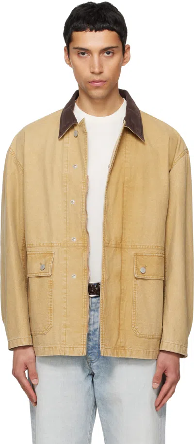 Tonywack Beige Garment Washed Barn Jacket In Neutral