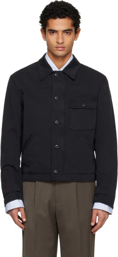 Tonywack Black Garment-dyed Cotton Deck Denim Jacket