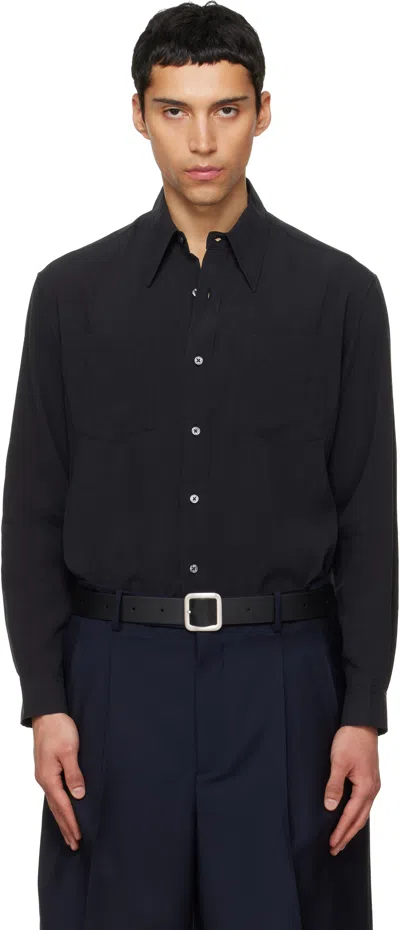 Tonywack Buttoned Pocket Shirt In Black