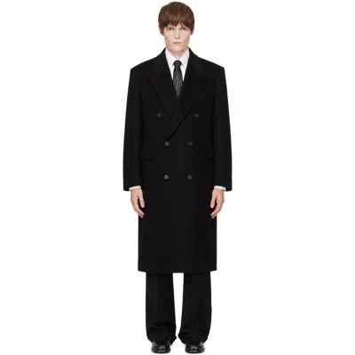 Tonywack Black Wool & Cashmere Double-breasted Coat