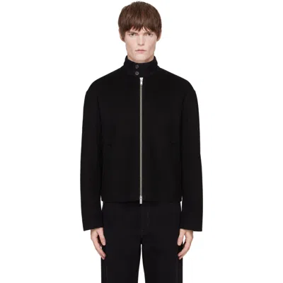 Tonywack Black Wool & Cashmere Handmade Harrington Jacket