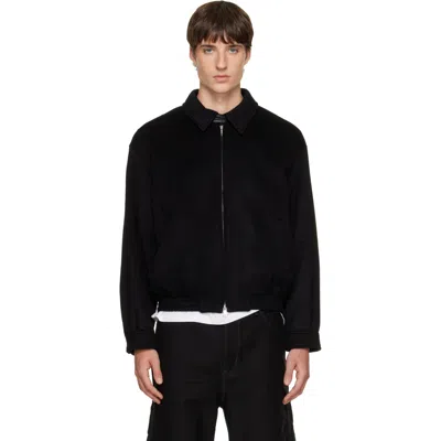 Tonywack Black Wool & Silk Blouson Jacket