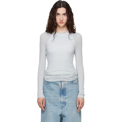 Tonywack Blue Crewneck Long Sleeve T-shirt In Sky Blue