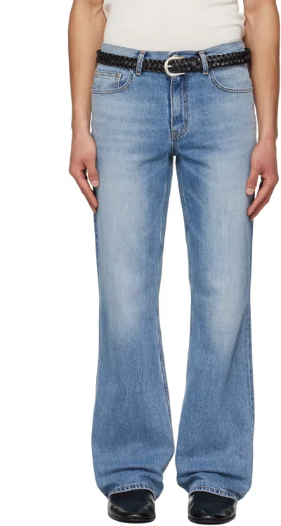 Tonywack Blue Flared-leg Distressed Jeans