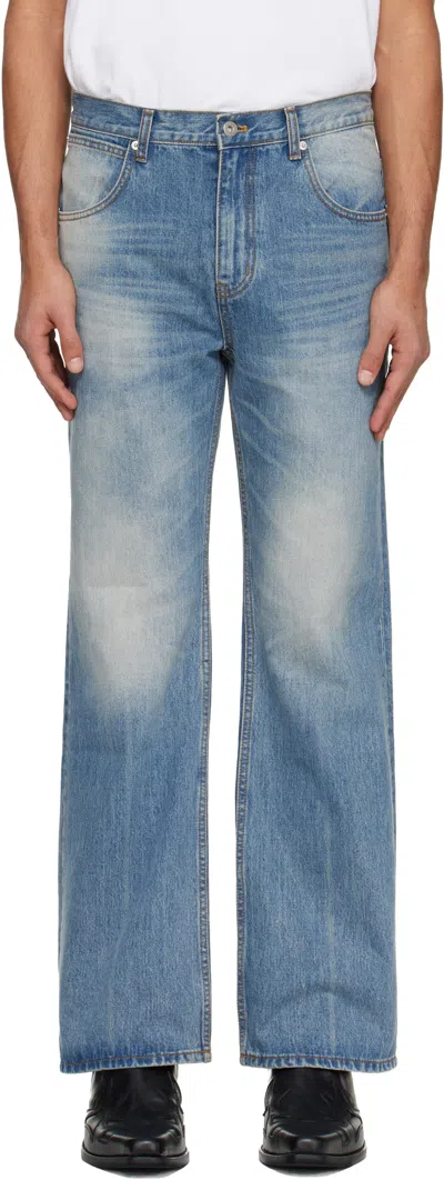 Tonywack Blue Flared-leg Jeans