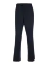 Tonywack Blue Pants With Flared Leg And Pinstripe Motif In Wool Blend Man In Blue