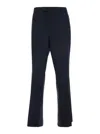 Tonywack Blue Pants With Flared Leg And Pinstripe Motif In Wool Blend Man In Blue