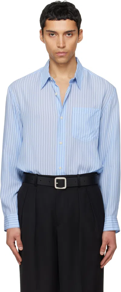 Tonywack Blue Striped Lyocell Shirt