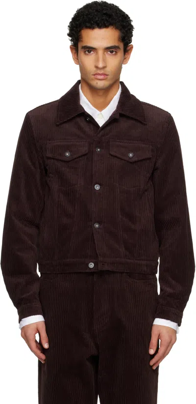 TONYWACK BURGUNDY CORDUROY TRUCKER JACKET