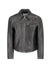 Tonywack Relaxed Jacket With Front Pocket And Textured Finish In Black