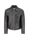 Tonywack Relaxed Jacket With Front Pocket And Textured Finish In Black