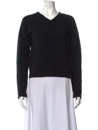 Pre-owned Tonywack Cashmere V-neck Sweater In Black