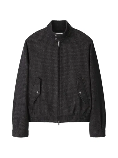 Tonywack Checkered-pattern Bomber Jacket In Brown