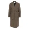 Tonywack Belted Wrap Coat In Green