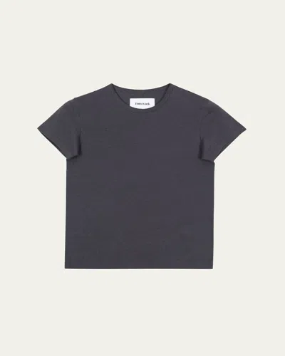 Tonywack Cotton-cashmere Crewneck T-shirt In Carbon
