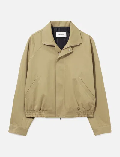 Tonywack Cotton Stand Collar Blouson In Beige/米色/베이지/ベージュ