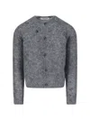 Tonywack Soft Textured Long Sleeve Crew Sweater In Gray