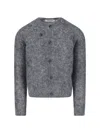 Tonywack Soft Textured Long Sleeve Crew Sweater In Gray