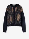 Tonywack Diamond Pattern Alpaca Blend Cardigan In Blue