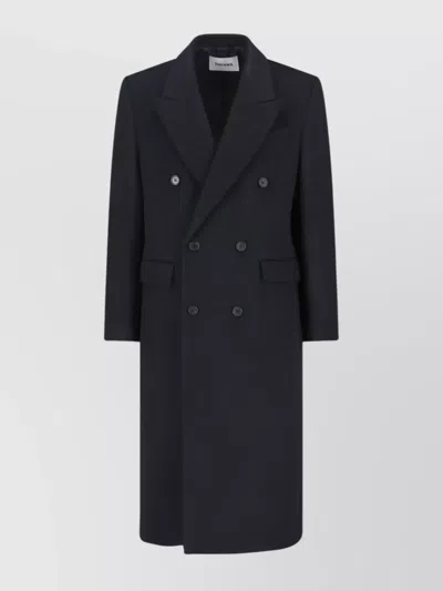 TONYWACK DOUBLE-BREASTED LONG JACKET FLAP POCKETS