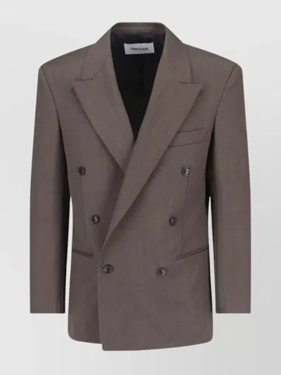 TONYWACK DOUBLE-BREASTED NOTCH LAPEL BLAZER AND POCKETS