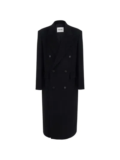 Tonywack Double-breasted Coat In Black