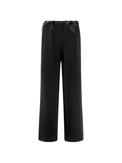 Tonywack Drawstring-waist Satin Trousers In Black