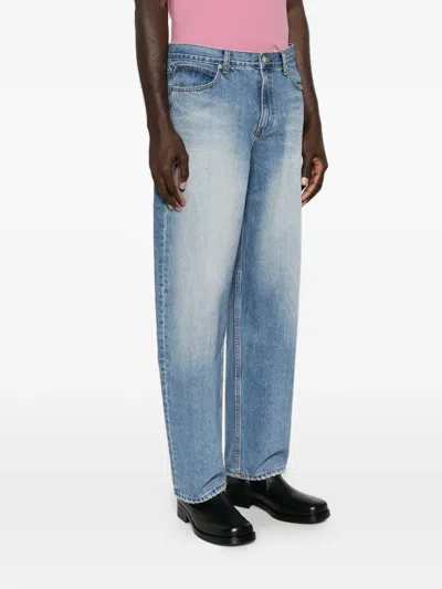 Tonywack Faded Straight-leg Jeans In Blue