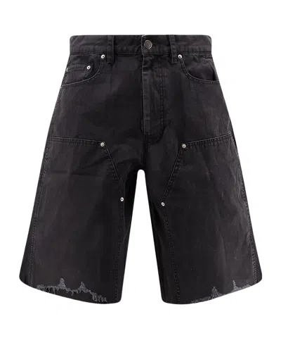 Tonywack Frayed Hem Utility Shorts In Black