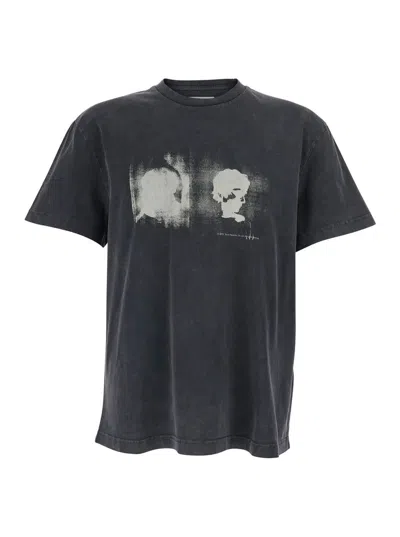 Tonywack Garment Dyed Profiled T-shirt In Black