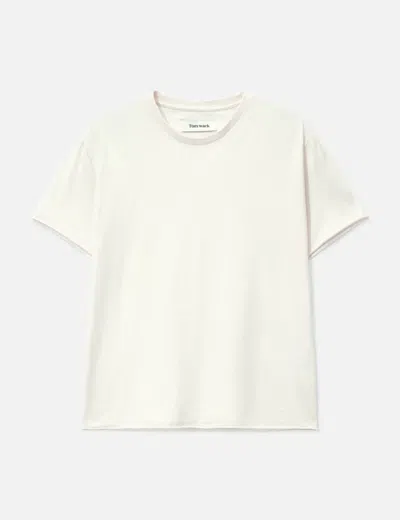 Tonywack Garment Dyed Raw Edge T-shirt In Neutral