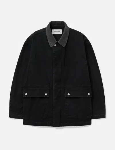 Tonywack Garment Washed Barn Jacket In Black