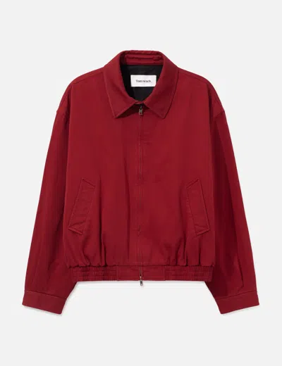 Tonywack Garment Washed Cotton Blouson In Red/红色/紅色/레드/レッド