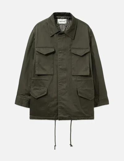Tonywack Garment Washed Cotton Field Jacket In Green/绿色/綠色/그린/グリーン