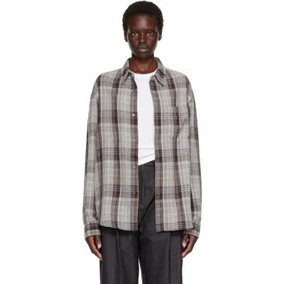 Tonywack Gray & Brown Flannel Shirt In Multi