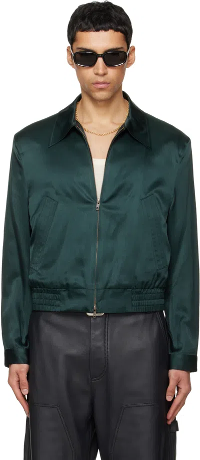 Tonywack Green Silk Cotton Swing Jacket