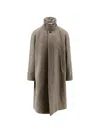 Tonywack Single-breasted Wool Coat With A Herringbone Pattern In Multi