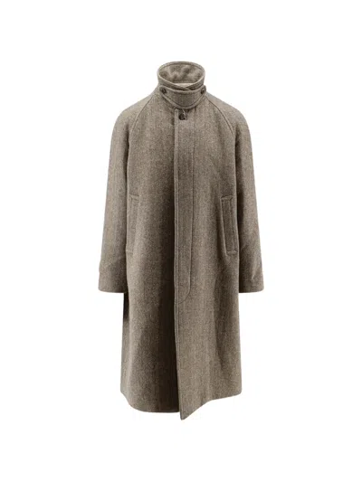 Tonywack Herringbone-pattern Raglan-sleeve Coat In Multi